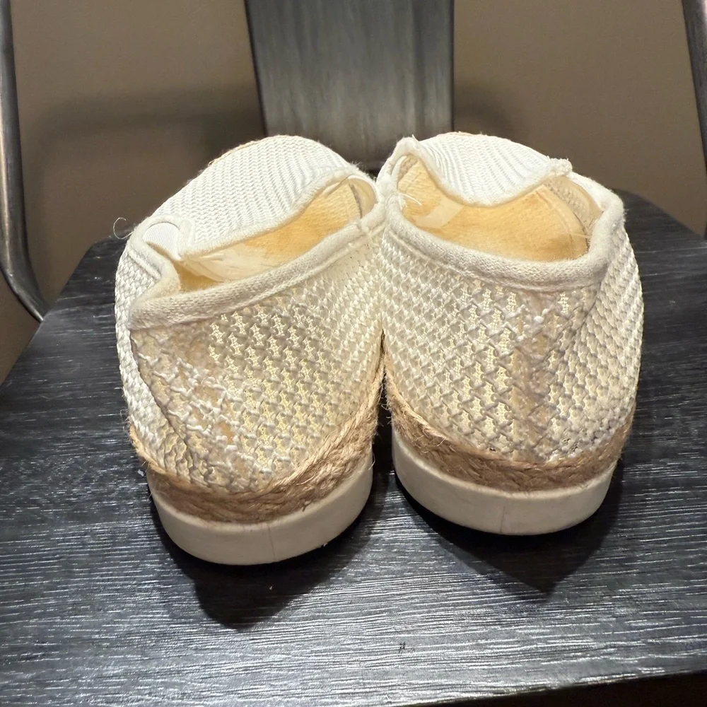Esprit Women Shoes Espadrille Loafer Slip On Flat Cream Shoes Size 8.5M